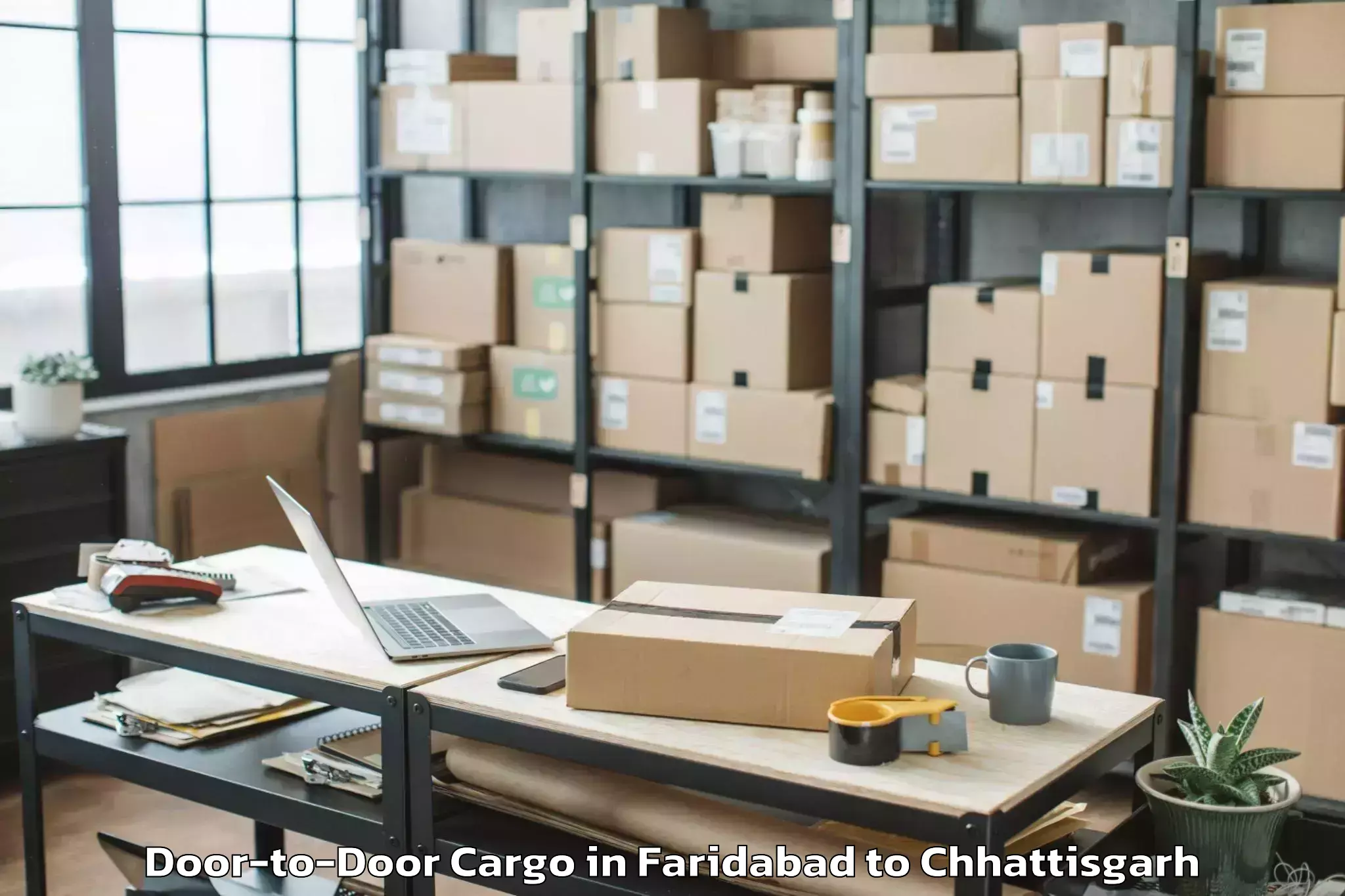 Get Faridabad to Berla Door To Door Cargo